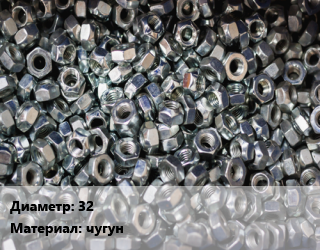 Контргайка 32 чугун, шт. цена от 31.71 Тг / шт, где купить, условия доставки в Актобе и Актюбинской области
